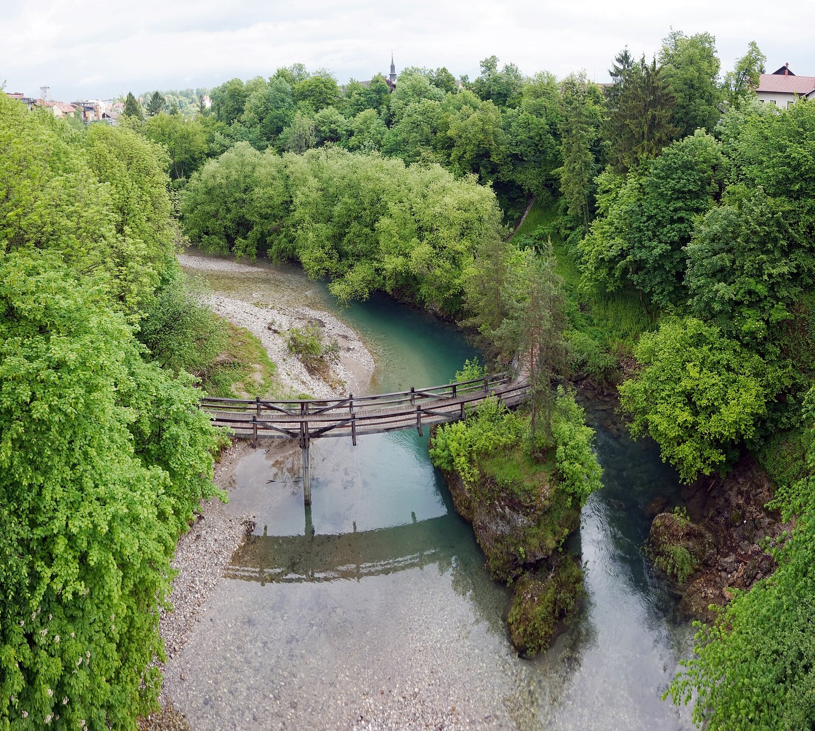 Kranj 3 Kokra River canyon below the old town of Kranj, Slovenia