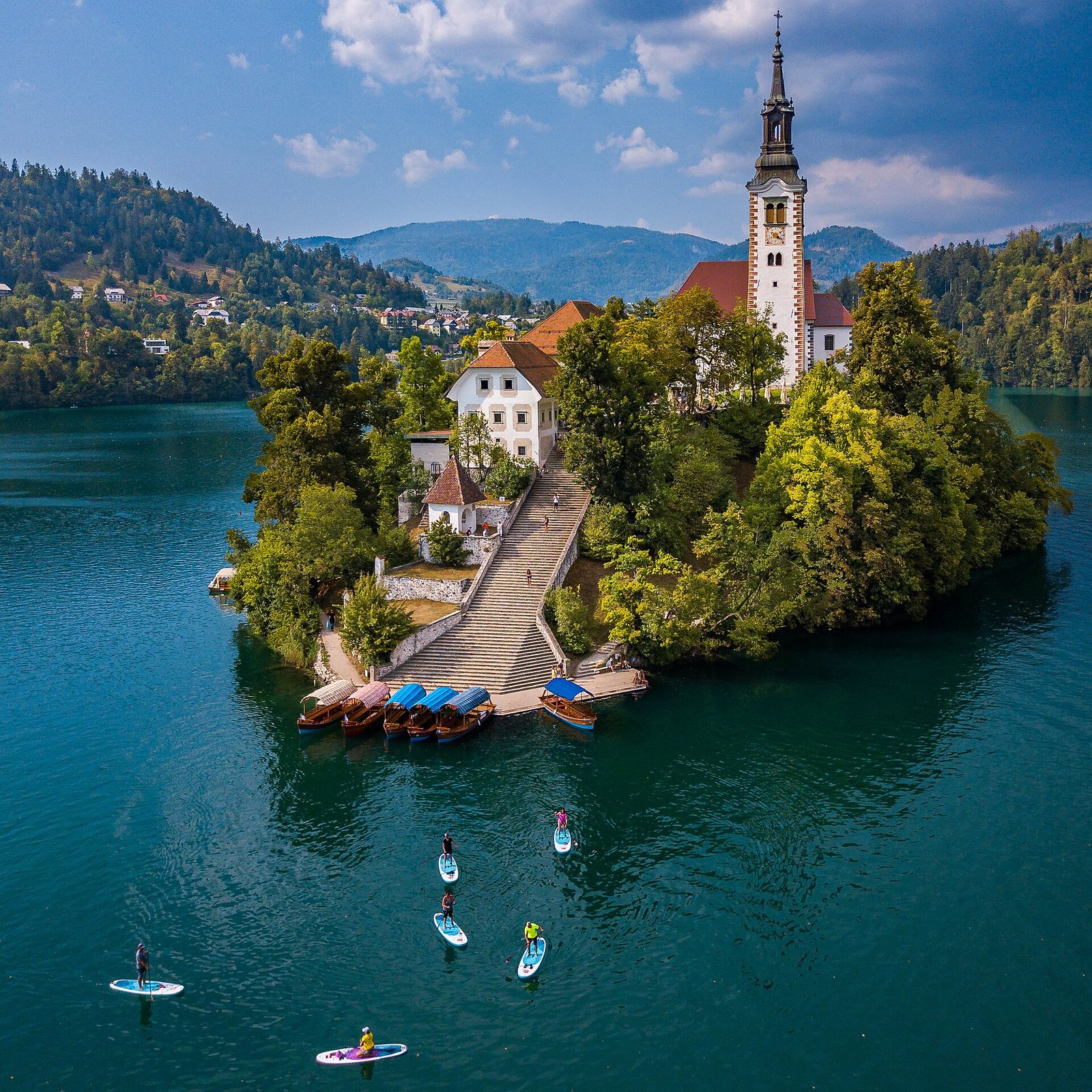 Lake Bled 3 Bled Island and the Church of the Mother of God on the Lake in Slovenia