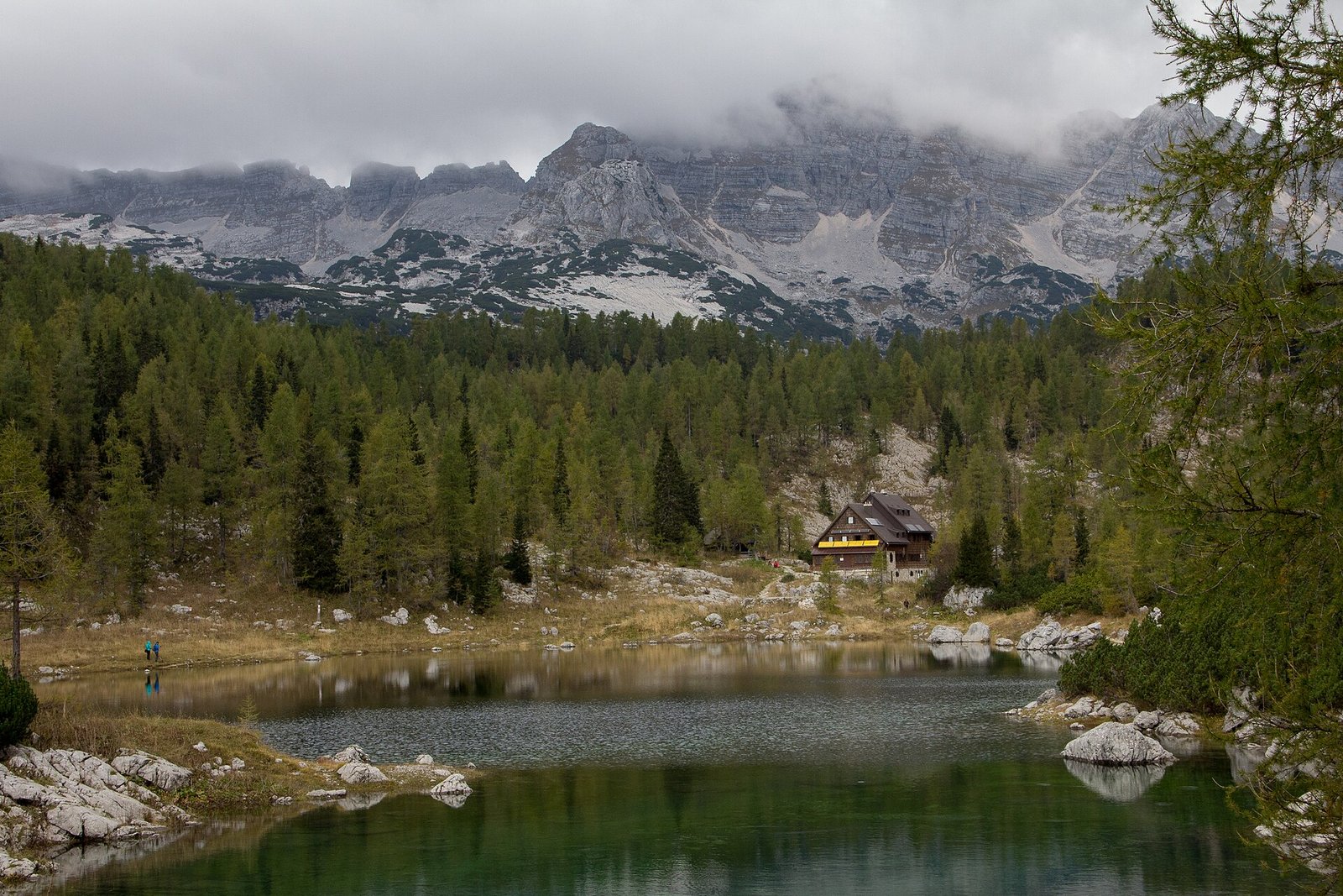 Mountain lodge in the Triglav Lakes Valley in Slovenia's Julian Alps